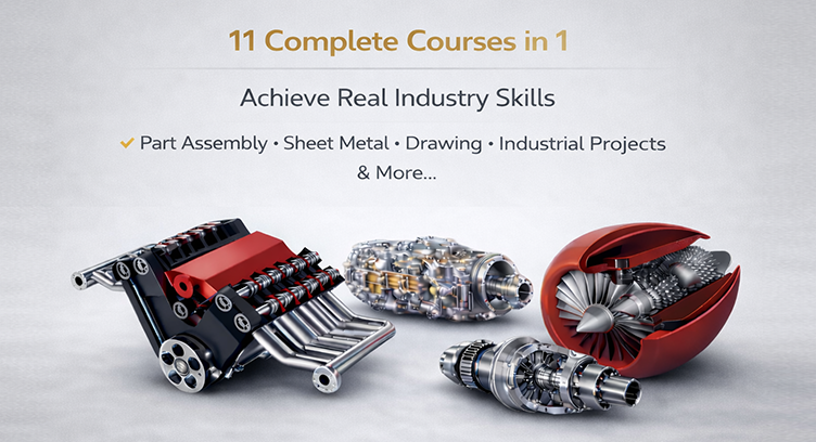 SOLIDWORKS Mastery Pack All-in-One Bundle – From Basics to Real Projects